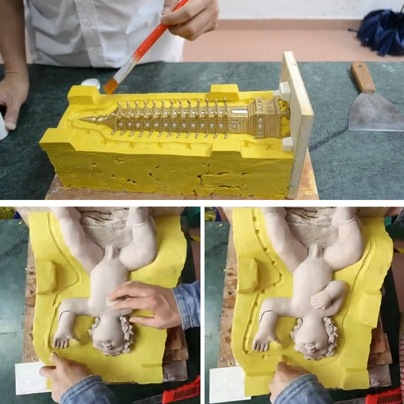 分片刷模硅膠的畫模線 分片刷模硅膠的畫模線